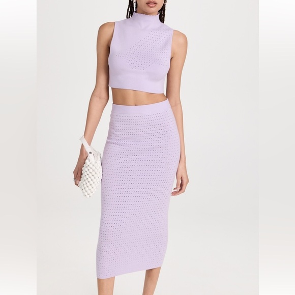 Victor Glemaud Lilac Crop Mockneck top size small NWT - Picture 4 of 7